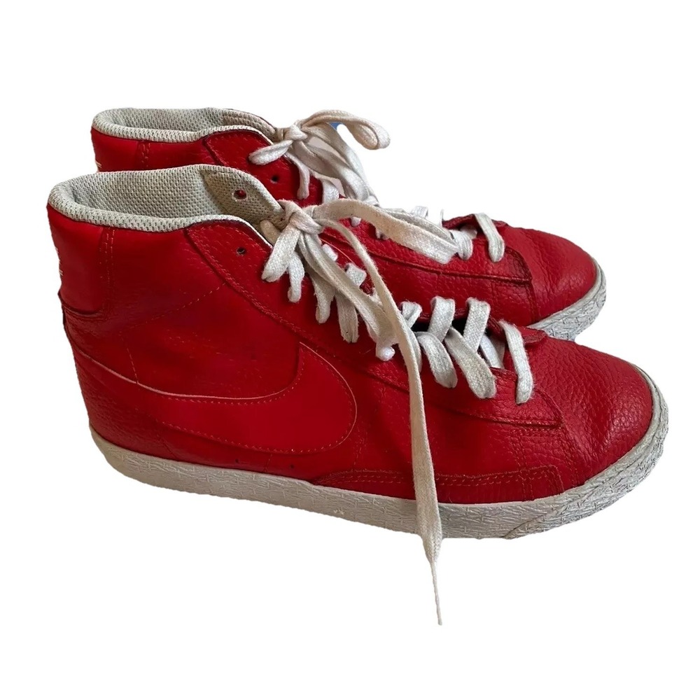 Nike‎ Blazer All Red Size Youth Boys 5.5 Premium Mid Game High Top
